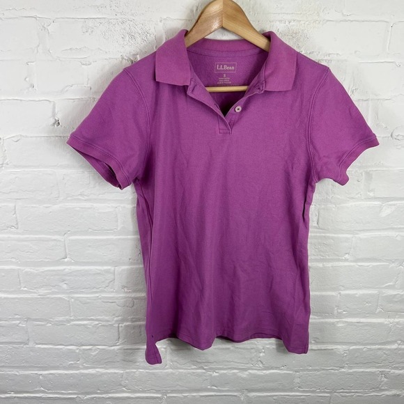 L.L. Bean Women's Golf Polo Shirt Short Sleeves Collared Neck Purple Size Small - Picture 1 of 4